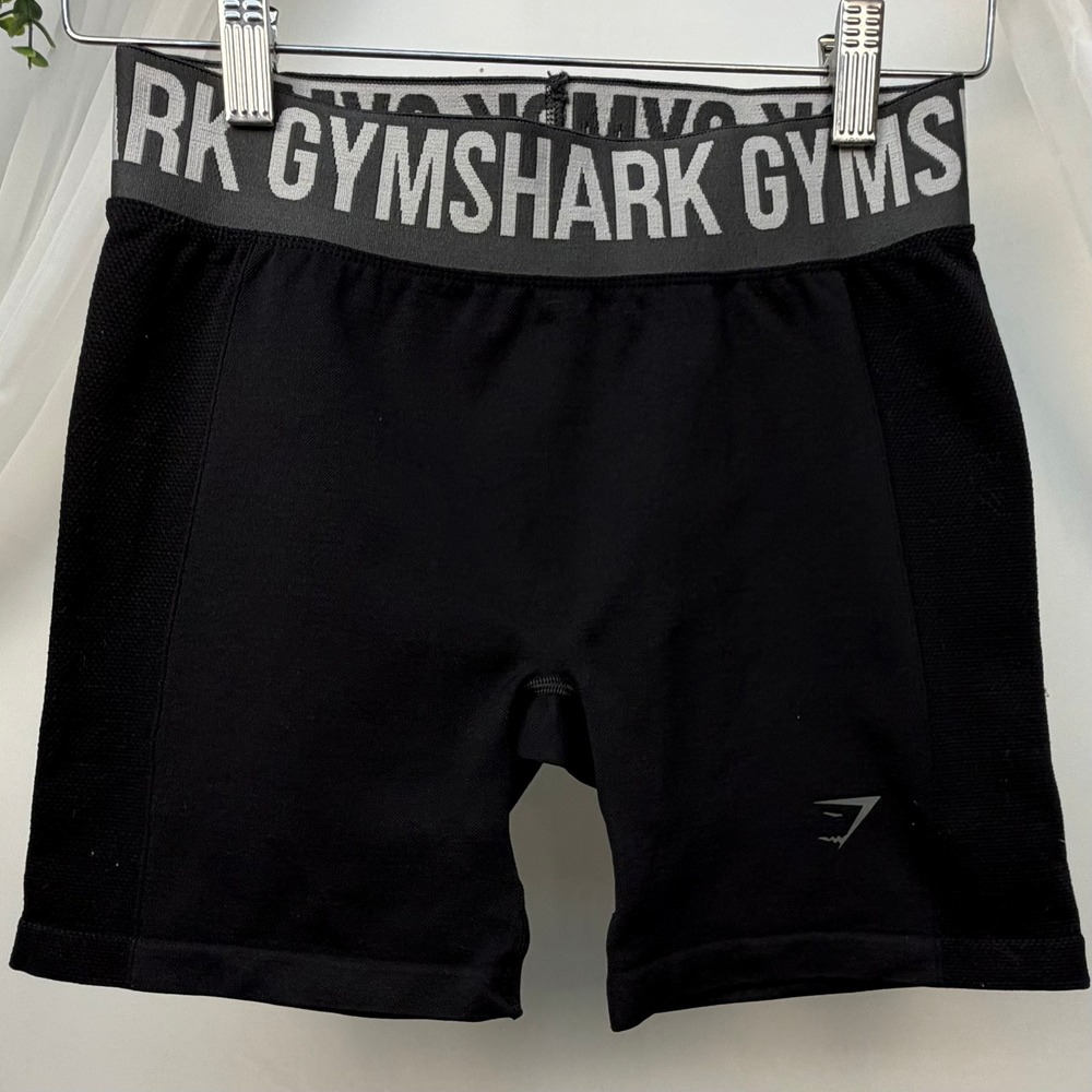 Gymshark Flex Seamless Shorts Mens Medium Black Charcoal Grey B1A4G Training